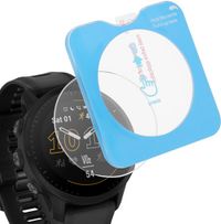 kwmobile 2x smartwatch screenprotector geschikt voor Garmin Forerunner 955 / Forerunner 955 Solar - Protector sporthorloge krasbestendig - Transparant met aanbrengtool