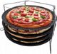 KINGHOFF Pizza Pizzarek - 5-delige set voor 4 pizza's - Ø 32,3 cm - Zwart