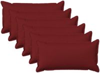 vidaXL - Kussensloop - 6 stuks - Wijnrood - 40 x 80 cm