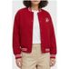 Tommy Hilfiger Wool Varsity Bomber Primary Red Taille: 36 | Blousons d'aviateurs Outlet | Femme | Rouge
