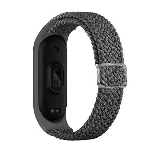 yanghongyua Nylon Armband voor Xiaomi Mi Band 6/5/4/3 - Grijs