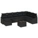 vidaXL Canapé - 9 pièces - Noir - Polyrattan