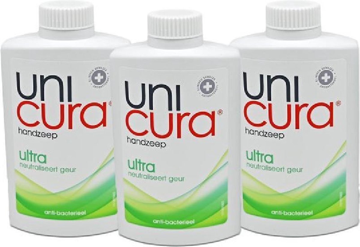 Unicura 6x Handzeep Anti Bacterieel Navulling Ultra 250 ml