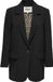 ONLY - ONLLANA-BERRY L/S REG BLAZER TLR CS - Dames - Zwart - Panterprint - Polyester/Elastaan - Maat 40