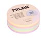 MILAN Bloc de 250 notes autocollantes, amovible, rond, couleurs pastel, Ø 67 mm