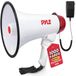 Pyle Unisex professionele accu met handmicrofoon sirene en aux-in voor iPod MP3-apparaten 40 watt megafon, wit, 40 watt EU