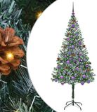 vidaXL Sapin de Noël artificiel avec 300 LED Vert 180 cm PVC et Acier