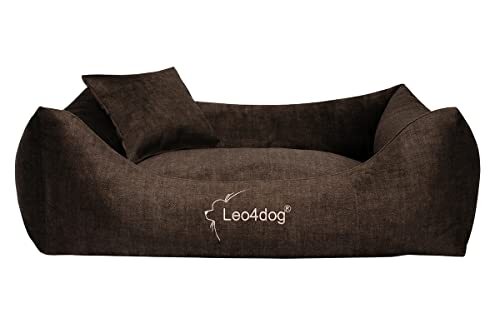 Leo4dog Sofa Vogue 5 kleuren 5 maten Hondenbed, hondenkussen, honden slaapbank, hondenmand. (XXL 130x100, Donkerbruin)