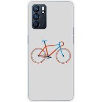 Oppo Bedrukt siliconen hoesje compatibel met Oppo Reno 6 5G Bike color hipster