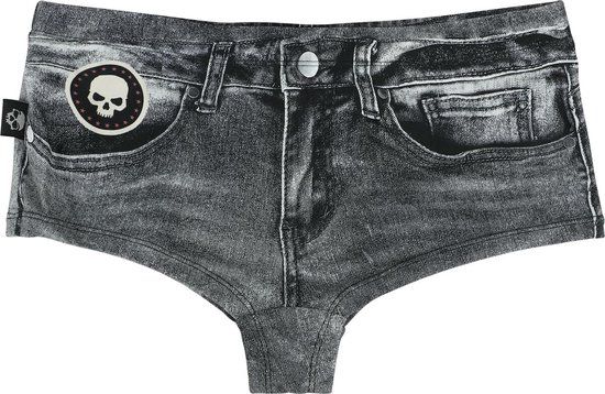 Rock Rebel by EMP Grijs bikinibroekje met denimlook - Dames - S
