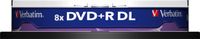 Verbatim 43666 DVD+R Double Layer Matt Silver Schijven