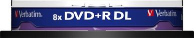 Verbatim 43666 DVD+R Double Layer Matt Silver Schijven