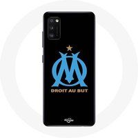 Olympique de Marseille Logo Zwarte Achtergrond Maniacase Hoesje voor Oppo A16