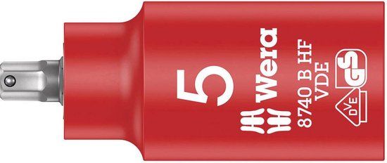 Wera 05004901001 8740 B VDE HF bit socket 3/8", 5.0 mm