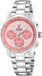 Festina F20753/4 Unisex Polshorloge Roze Wijzerplaat Staal Zilverkleurig