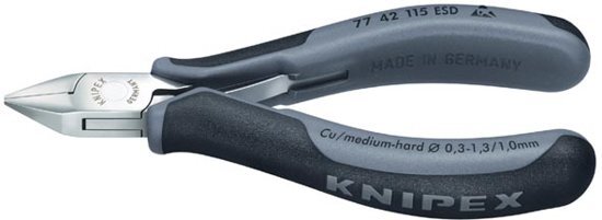 KNIPEX ESD elektronica-zijsnijtang Vorm 4 115mm