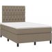 Maison Exclusive - Boxspringbed met matras, taupe, 120x190 cm, gestoffeerd