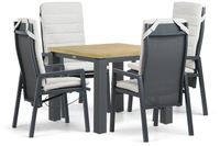 Lifestyle Garden Furniture Lifestyle Vivaro/Veneto 90x90 cm dining tuinset 5-delig