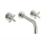 Crosswater MPRO Crosshead Inbouw wastafelkraan 3 gats met kruisgreep RVS geborsteld PRC130WNV