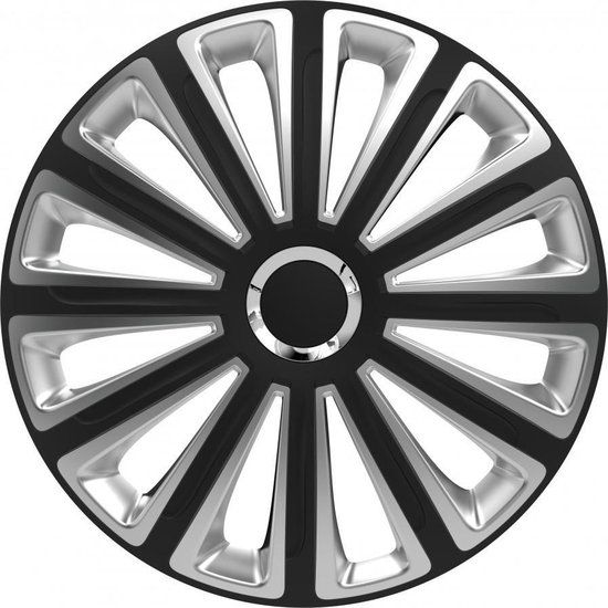 Versaco Wieldoppen Trend RC - Zwart / Zilver - 14 inch - Set van 4