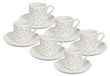 Inspire Set van 6 - Porseleinen kopje "Mini Dots" van 70 ml - noir avec pois