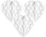 Merkloos / Sans marque Folat Bv Hangdecoratie hartje wit - 8x - papier - D30 cm - versiering - Valentijnsdag/bruiloft