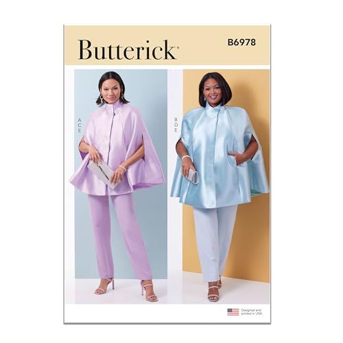 BUTTERICK B6978AA Misses' & Dames Cape, Top & Broek AA (10-12-14-16-18)
