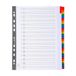 Exacompta witte kartonnen tabbladen A4+ met 31 gekleurde tabs (11-gaats)