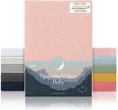 Laleni Jersey Baby/Kind Hoeslaken - Actief Ademend - Oeko-Tex Certificeerd - Babybed, Wieg, Kinderbed 60-70 x 120-140 x 15cm, roos, set van 2