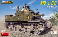 MiniArt Modelbouwpakket M3 Lee Mid Production with Interior Kit Plastic - 1:35