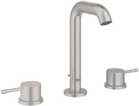 Grohe Essence - Wastafelkraan met afvoerplug, 3-gats installatie, supersteel