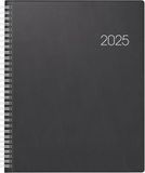 BRUNNEN Boekkalender Model Manager Wt 7 weektimer (2025), 2 pagina's = 1 week, 210 × 260 mm, 160 pagina's, kunststof omslag, binnenkant hardfolie, zwart