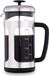 Unyqoos Cafetière à piston 1000 ml Cafetière à piston en acier inoxydable avec verre borosilicaté, poignée souple antidérapante, argent
