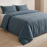 Beddengoedset GAMUSI Dekbedovertrekset 100% Katoen Blauw 150 x 220 cm