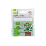 Q-Connect Clear Notes 76x76mm Semi-Transparant Diverse (Pack van 4)