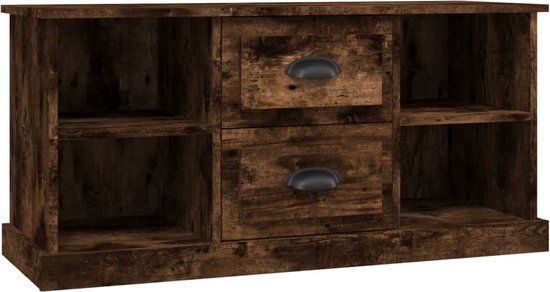 vidaXL Tv-meubel 99,5x35,5x48 cm bewerkt hout gerookt eikenkleurig