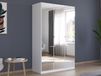 REFOLACHI Armoire REFOLACHI 3 portes blanc avec miroir