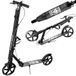 Raven Vouwscooter straight pro met rem en schokdemper bel 200mm zwart
