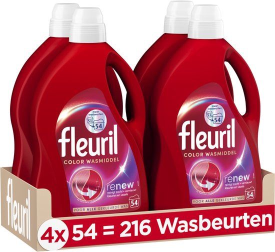 Fleuril Color Wasmiddel - 216 wasbeurten - Voordeelverpakking