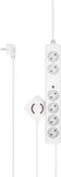 Hama Stekkerdoos - 6-voudig - 3m kabel - met voetschakelaar - Wit