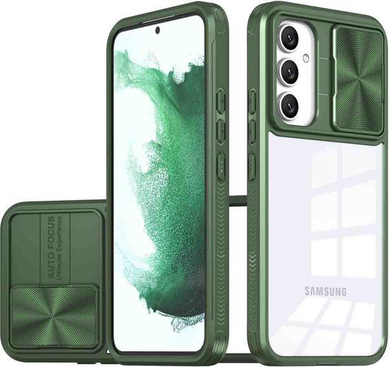 iMoshion Camslider Backcover - Donkergroen - Geschikt voor Samsung Galaxy A54 (5G)