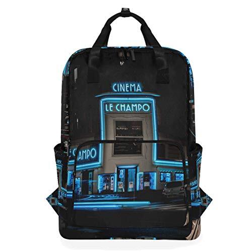 MONTOJ Travel Rugzak Blauw Licht Cinema Le Champo School Rugzak