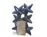 KSD 6 Sterren plastic glans-mat-glitter 2x7.5x7.5cm nacht blauw