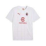 A.C. Milan Voetbalshirt voor volwassenen, korte mouwen, officieel gelicentieerd product, uniseks, Wit, S