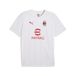 A.C. Milan Voetbalshirt voor volwassenen, korte mouwen, officieel gelicentieerd product, uniseks, Wit, S