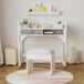 Bureau pour enfant avec chaise, 2 tiroirs, 86x46x80 cm, blanc