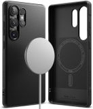 Ringke Onyx Magnetic | Hoesje Geschikt voor Samsung Galaxy S25 Ultra | Compatibel met MagSafe en Qi2 | Back Cover Flexibel TPU | Zwart