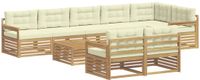 vidaXL Hoek loungeset Wit en crème Polyester