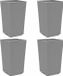 vidaXL Plantenbakken 4 st 32,5x32,5x57 cm polypropeen lichtgrijs