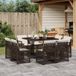 Maison Exclusive - Ensemble de jardin, 9 pièces, avec coussins, marron, en polyrotin